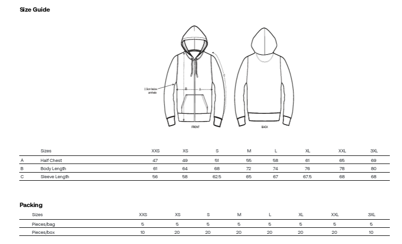 HOODIE ZIP | Blanc - Unisexe
